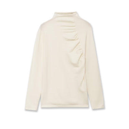 Irregular Pleated Long Sleeve Top | Tajstylo