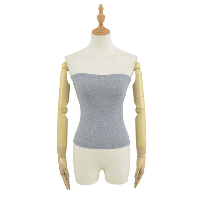 Woman wearing Strapless Vest for Women in a casual outdoor setting