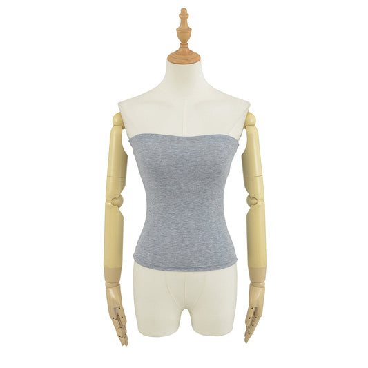 Woman wearing Strapless Vest for Women in a casual outdoor setting