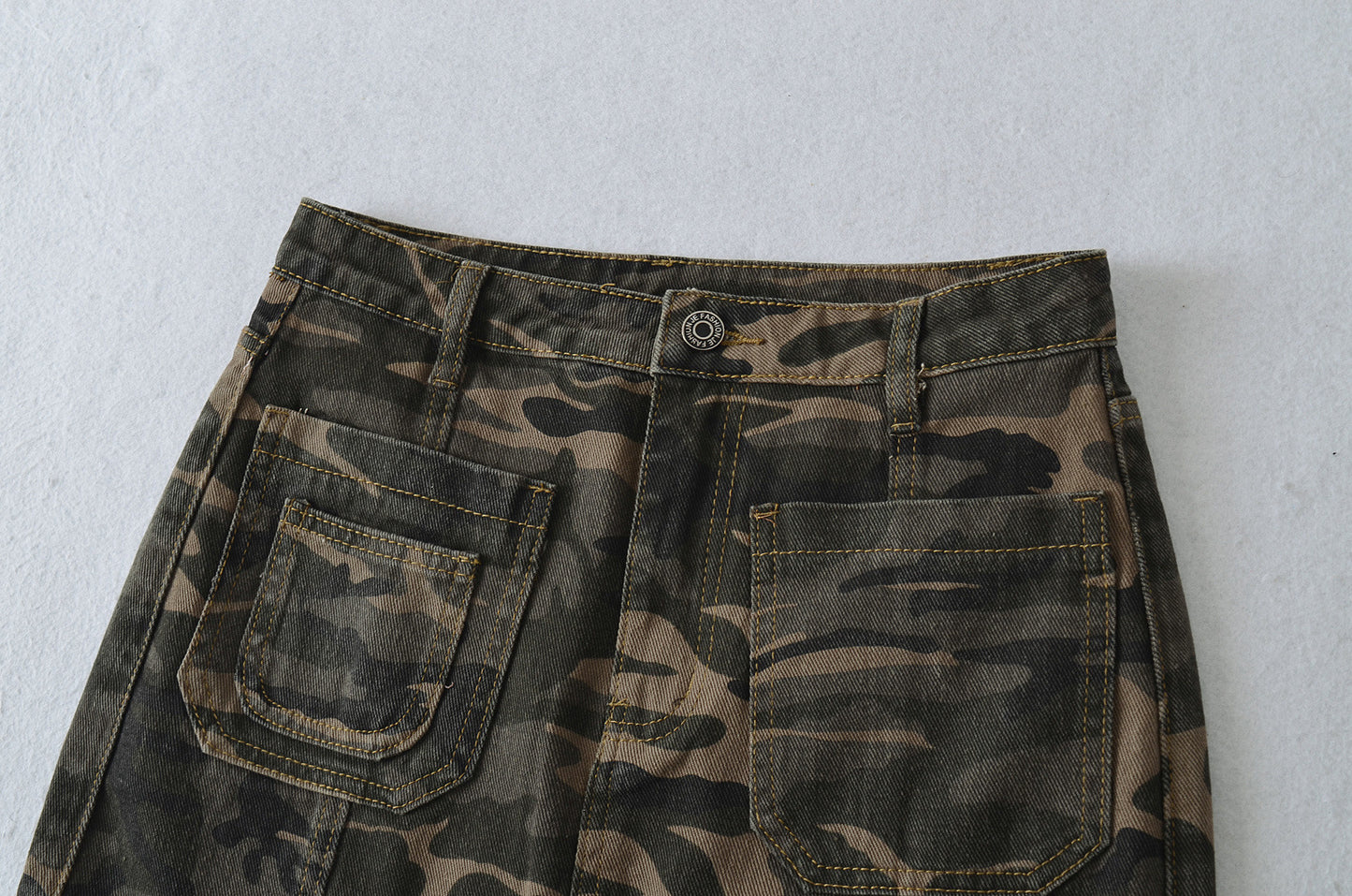 Camouflage Denim Skirt Shorts for Women | Tajstylo