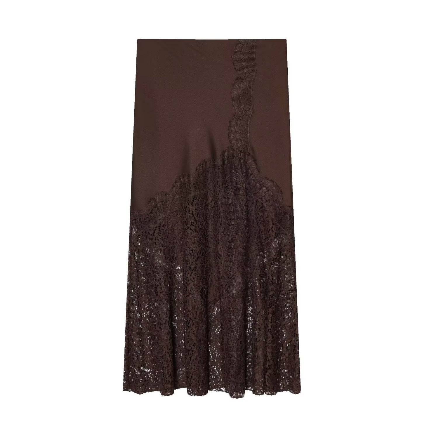 Lace Patchwork Midi Skirt | Tajstylo