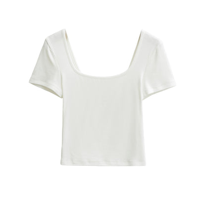 U-Neck Short Sleeve Top | Tajstylo