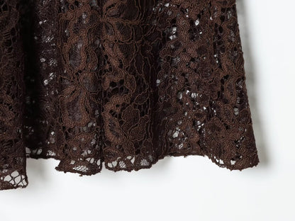 Lace Patchwork Midi Skirt | Tajstylo