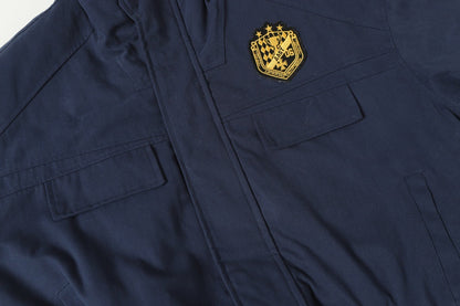 Thick Cotton Jacket with Velvet Accents | Tajstylo
