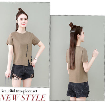 Chic Short Sleeve Slim Fit Top | Tajstylo