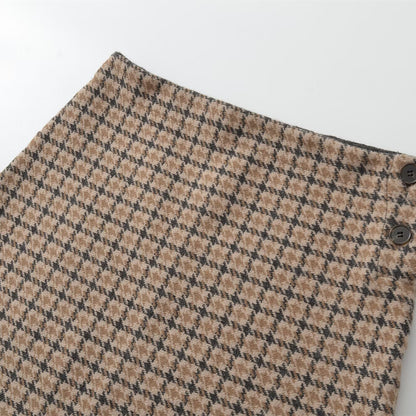 Plaid Casual Loose Jacket Set | Tajstylo