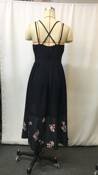 One Shoulder Floral Maxi Dress | Tajstylo
