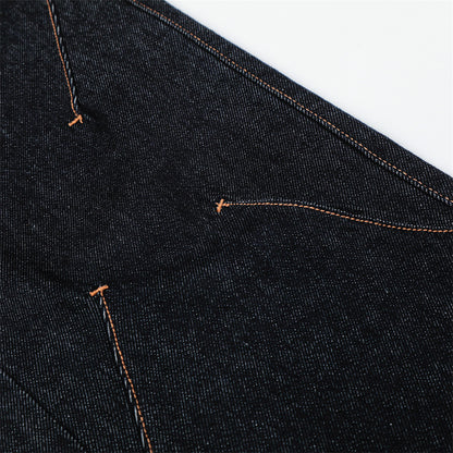 Original Blue Denim Straight Leg Pants | Tajstylo