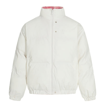 Double Sided Plaid Stand Collar Jacket | Tajstylo