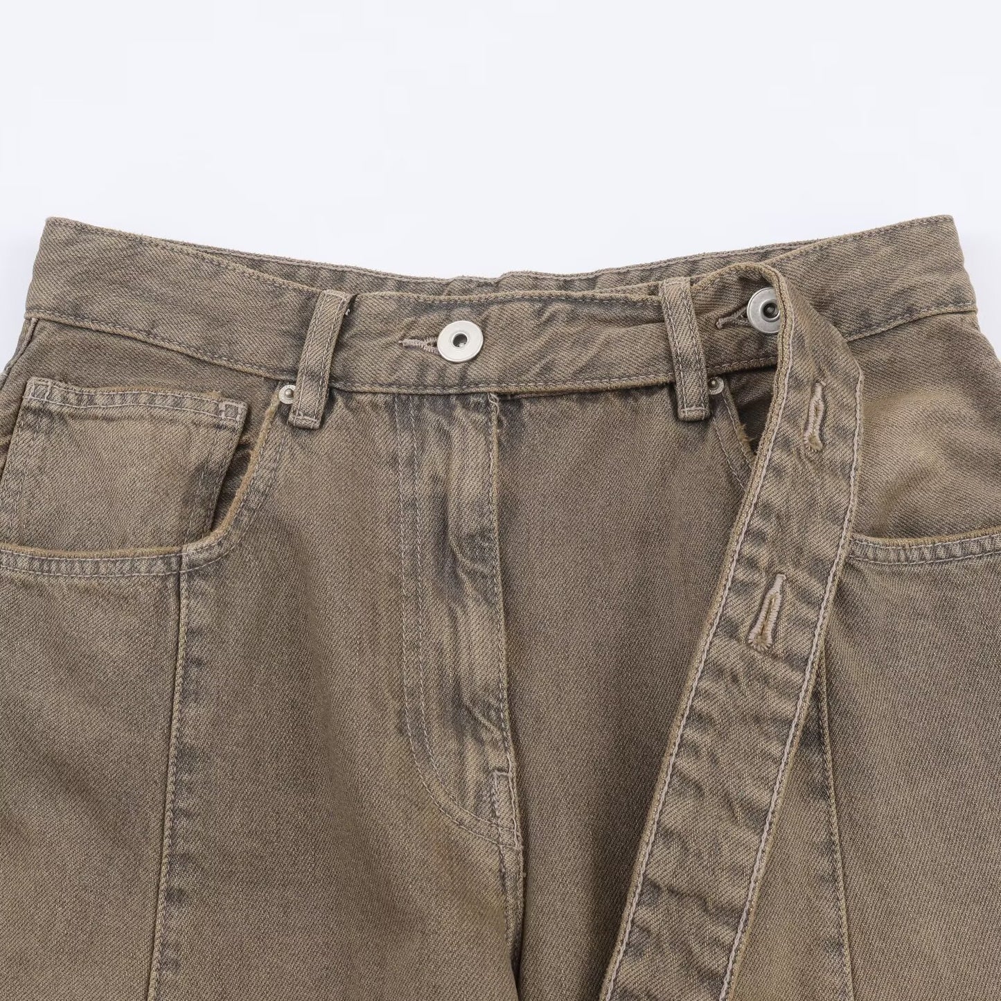 High Waist Baggy Bucket Jeans | Tajstylo