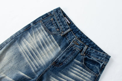 Vintage Washed Wide Leg Denim Pants | Tajstylo