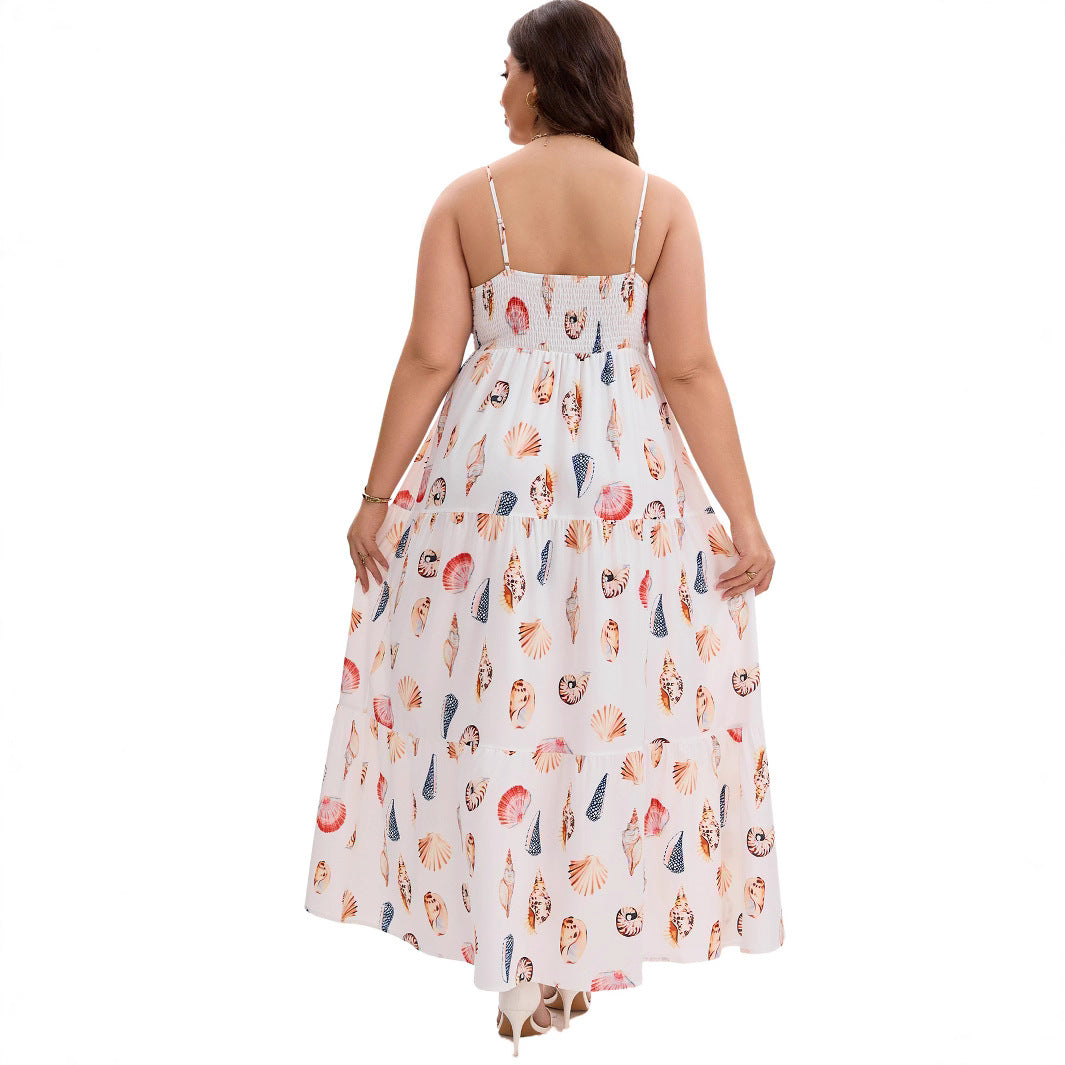Woman wearing Layered Beach Maxi Dress in a sunny beach setting