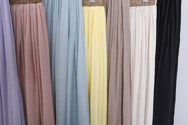Solid Color A-Line Skirt | Tajstylo