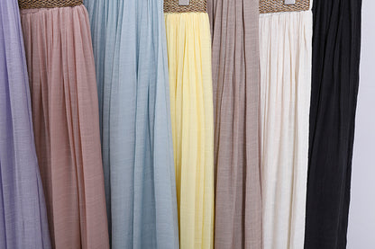 Solid Color A-Line Skirt | Tajstylo