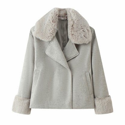 Casual Wool Blend Coat | Tajstylo