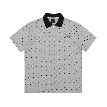 Polka Dot Color-Block Collar Sweater | Tajstylo