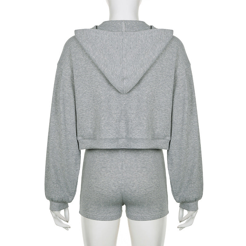 Zipper Hooded Suit for Women | Tajstylo