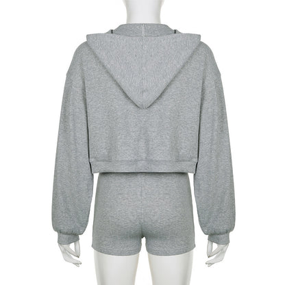 Zipper Hooded Suit for Women | Tajstylo