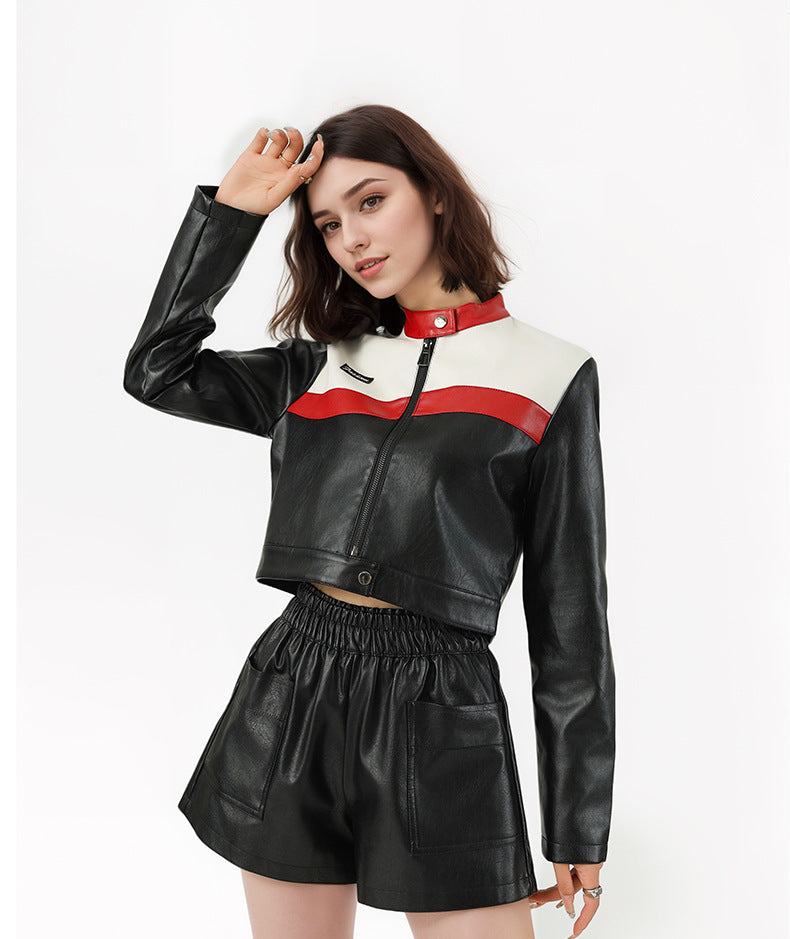 Splicing Short Jacket for Women | Tajstylo