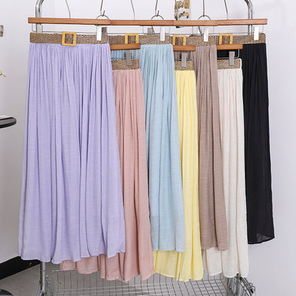 Solid Color A-Line Skirt | Tajstylo
