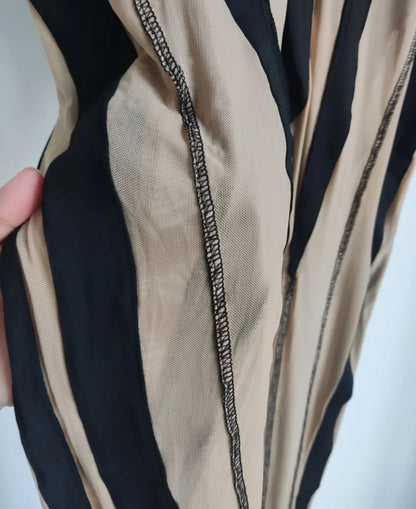 Color Block Mesh Splicing Leggings | Tajstylo