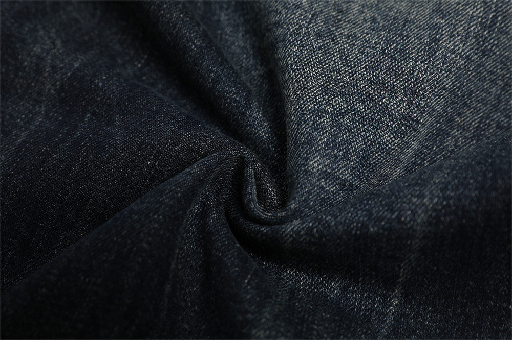 Black Denim Straight Leg Jeans | Tajstylo