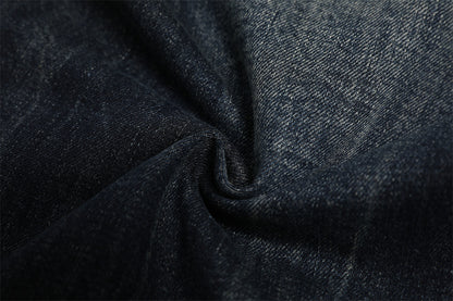 Black Denim Straight Leg Jeans | Tajstylo