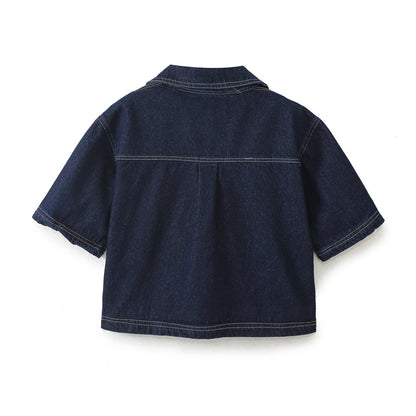 Short Denim Shirt for Women | Tajstylo