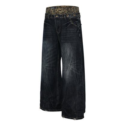 Black Denim Straight Leg Jeans | Tajstylo