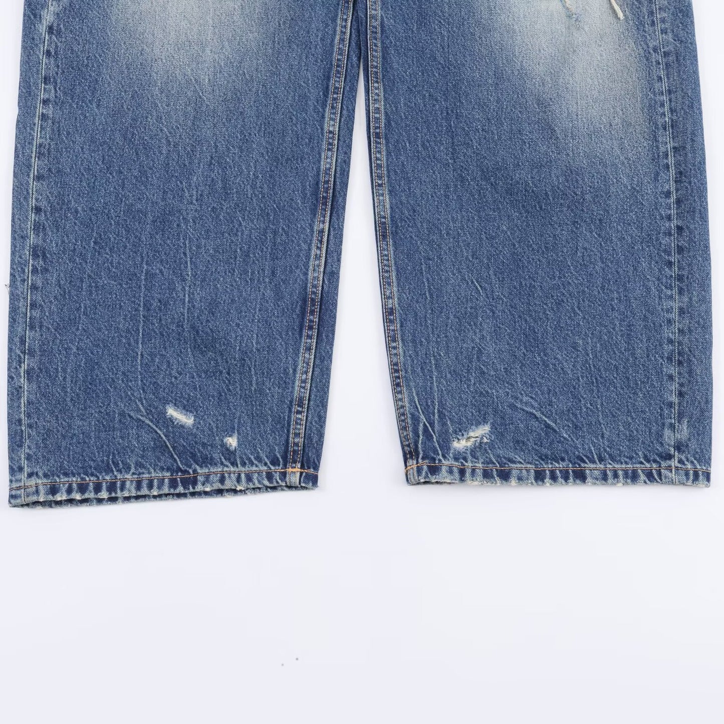 Mid Waist Ripped Straight Leg Jeans | Tajstylo