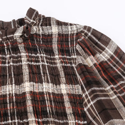 Long Sleeve Honeycomb Plaid Shirt | Tajstylo