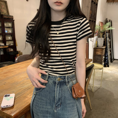Striped Slim Fit T-Shirt | Tajstylo