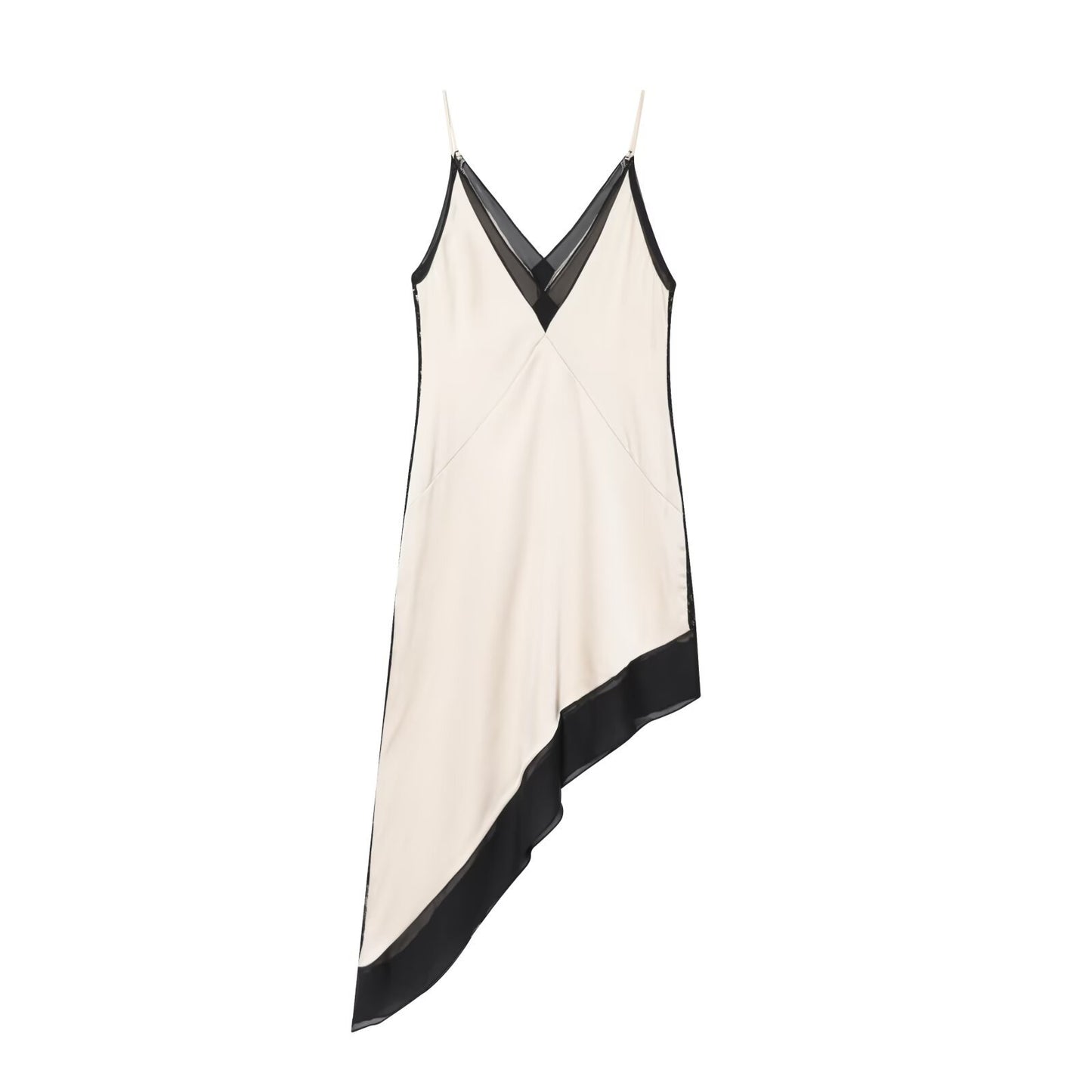 Satin Asymmetric Midi Dress | Tajstylo