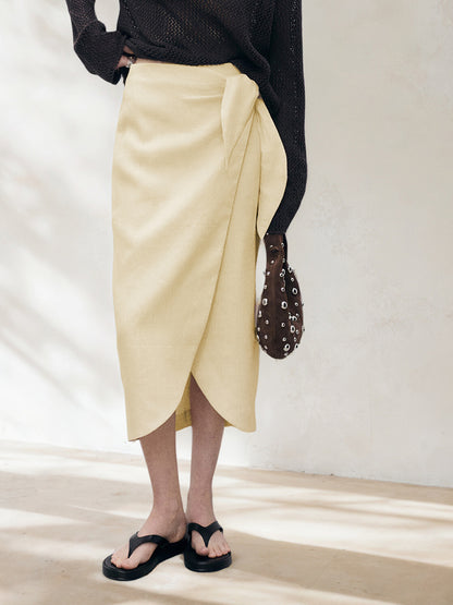 Solid Color Irregular Skirt | Tajstylo
