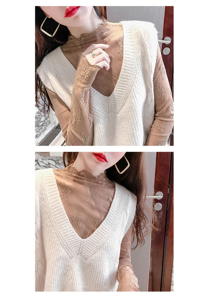 Transparent Korean Lace Blouse | Tajstylo
