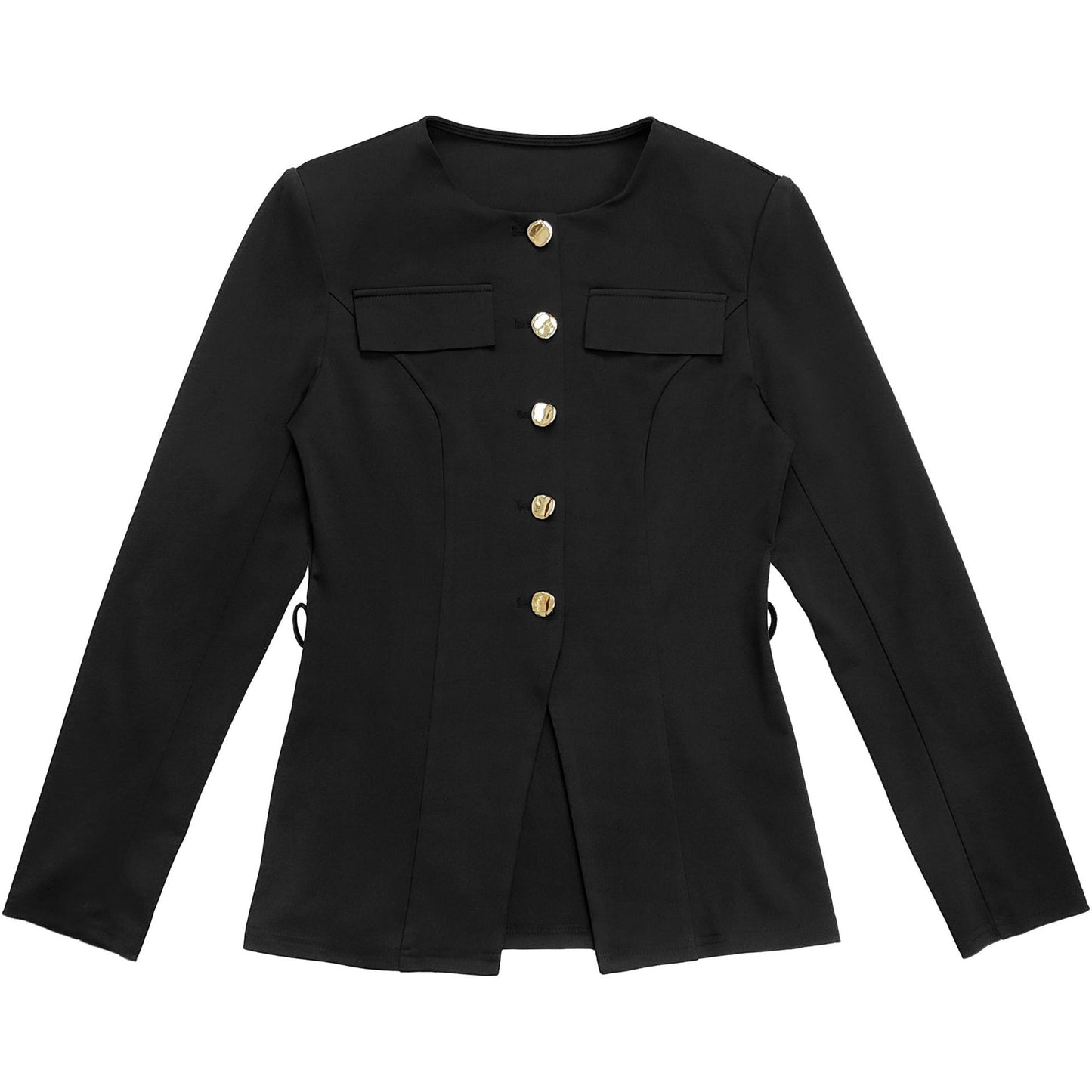 Slimming Belted Long Sleeve Top and Pants Set | Tajstylo