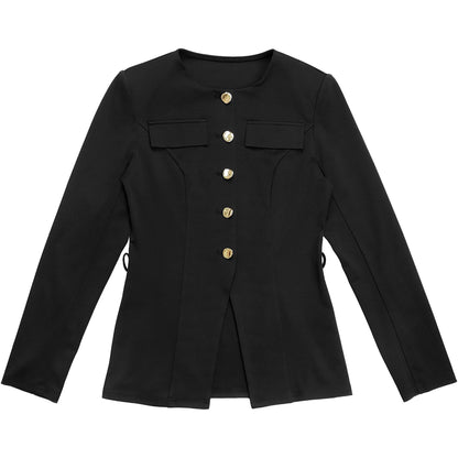 Slimming Belted Long Sleeve Top and Pants Set | Tajstylo