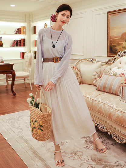 Belt Double Pocket Skirt | Tajstylo