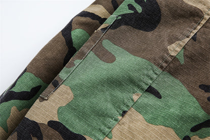 Camouflage Hooded Cotton Jacket | Tajstylo