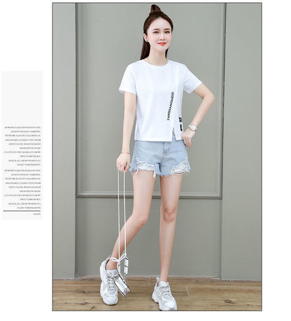 Chic Short Sleeve Slim Fit Top | Tajstylo