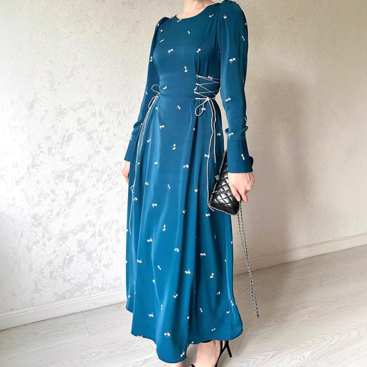 Waist-Cinching Maxi Dress | Tajstylo