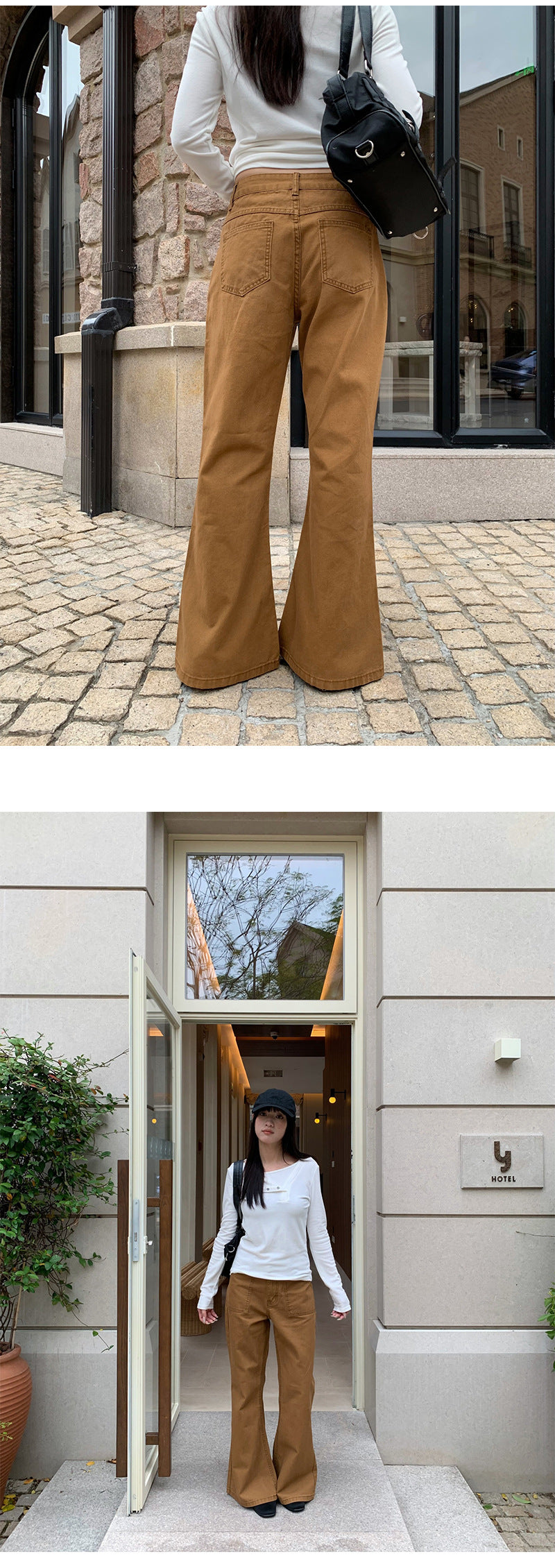 Distressed Flared Jeans with Pockets | Tajstylo