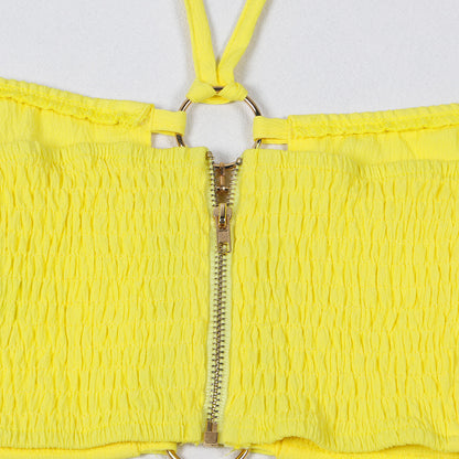 Flattering Ripped Fitted Two-Piece Nightclub Outfit | Tajstylo