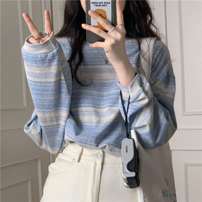 Casual Stripe Long Sleeve T-Shirt | Tajstylo