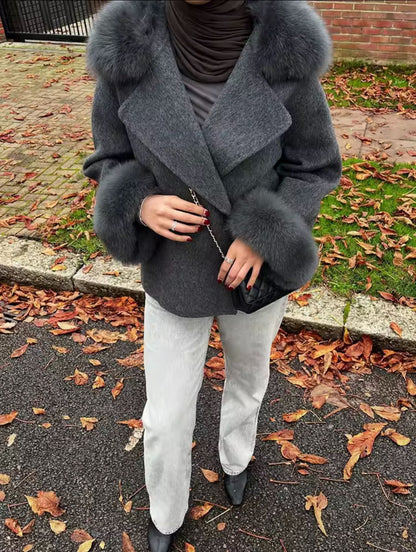 Casual Wool Blend Coat | Tajstylo
