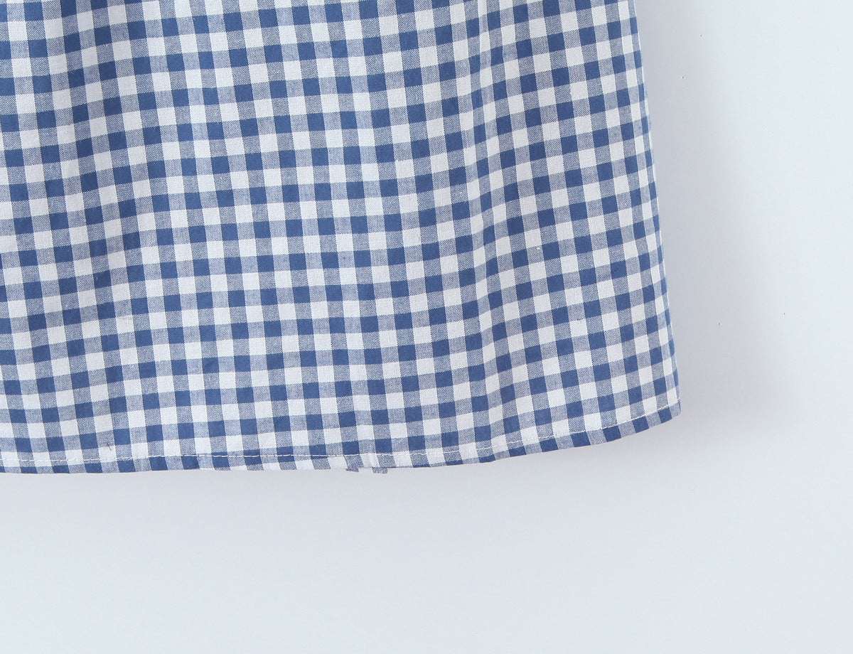 Plaid Bow Tie Neckline Bodycon Dress | Tajstylo
