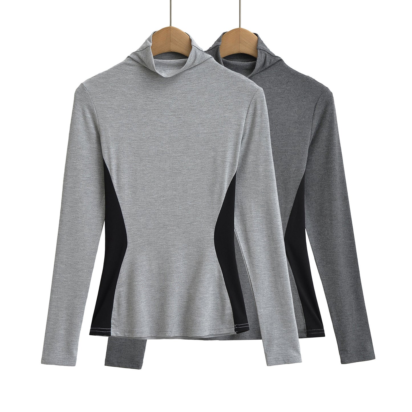 Woman wearing Elastic Waist Slimming Long Sleeve Top in a casual setting