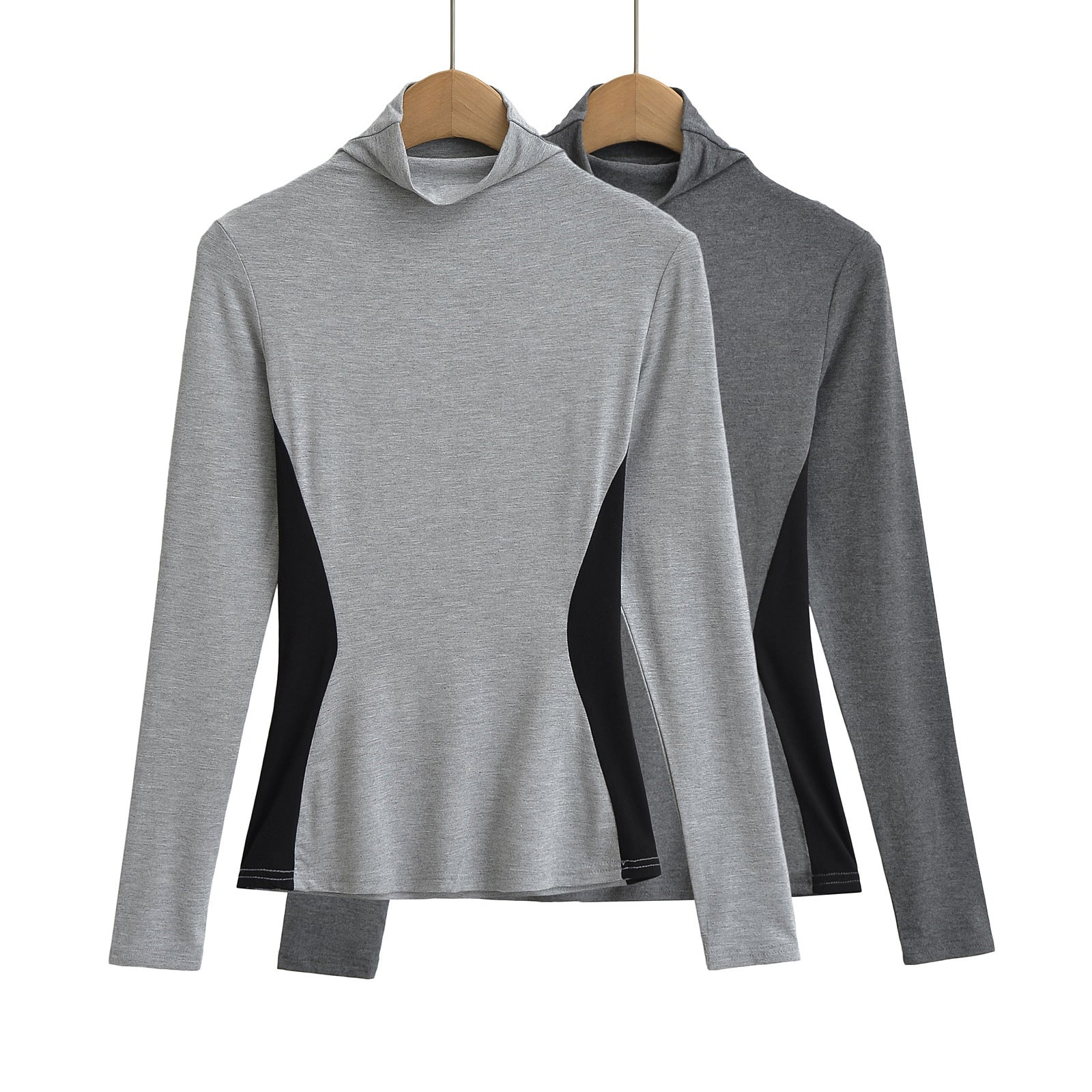 Woman wearing Elastic Waist Slimming Long Sleeve Top in a casual setting