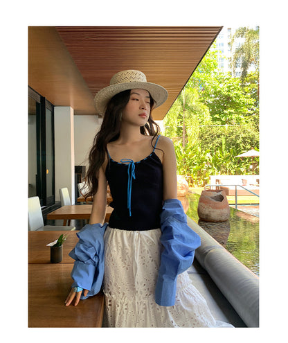 Lace-Up Strap Vest for Women | Tajstylo