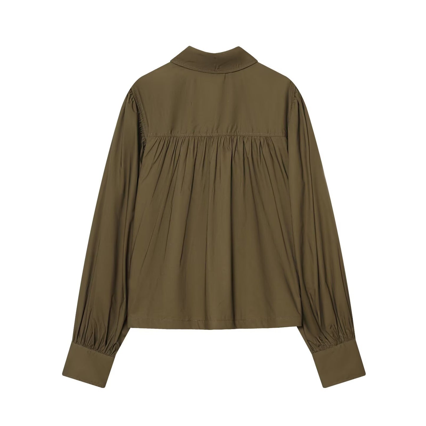 Bubble Sleeve Poplin Shirt | Tajstylo